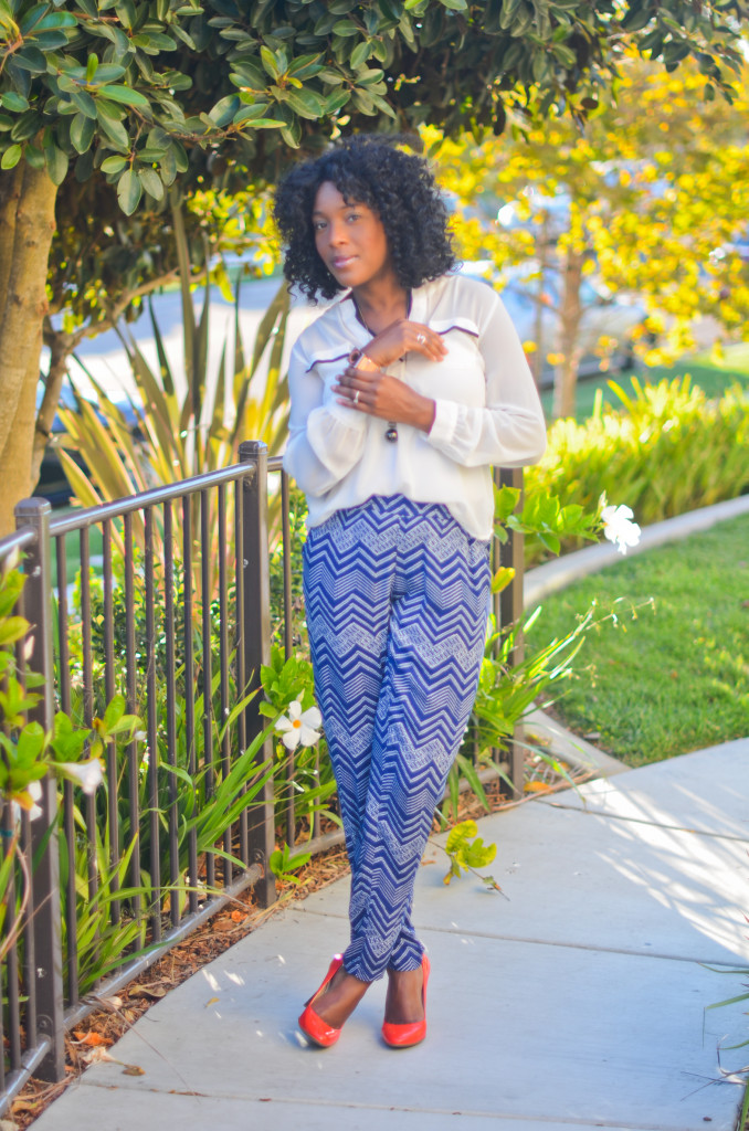 blue and white with pop of color - thriftingdiva.co