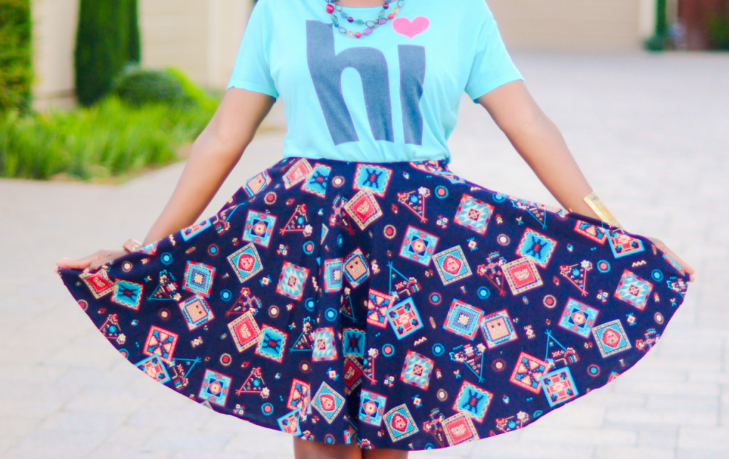 printed midi skirt - thrifting diva