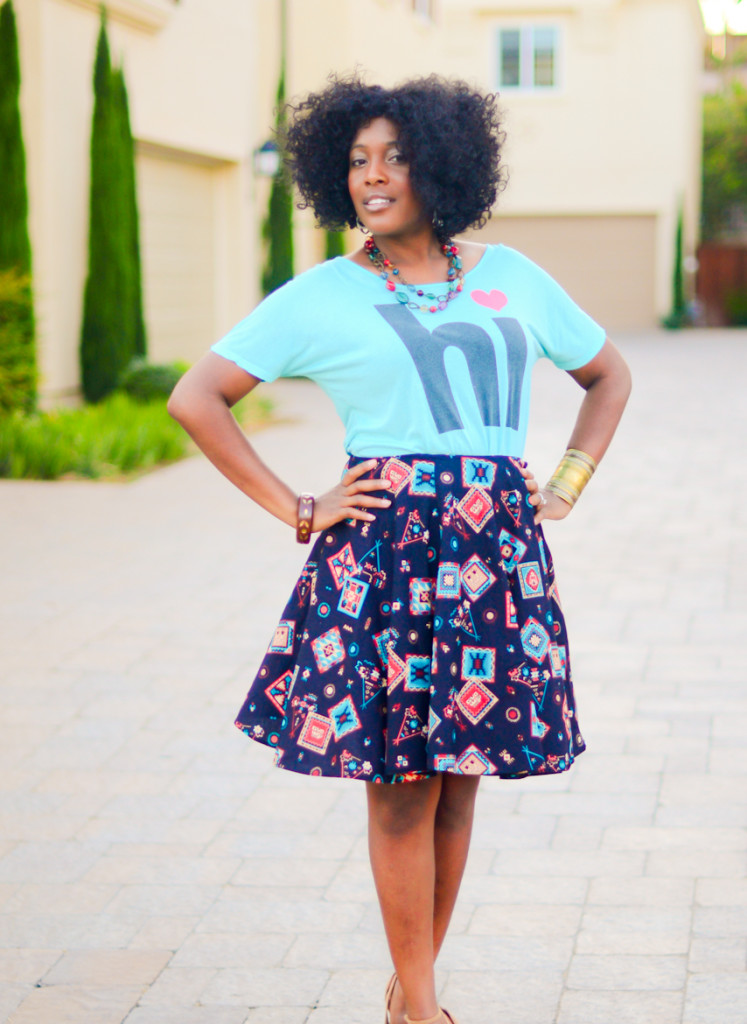 printed midi skirt - thrifting diva