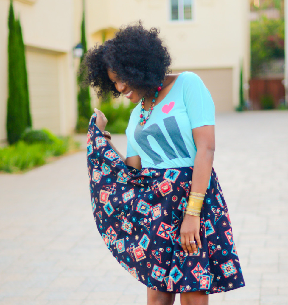 printed midi skirt - thrifting diva