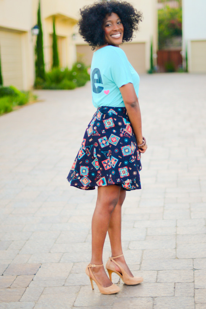 printed midi skirt - thrifting diva