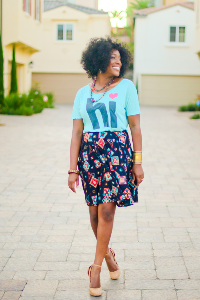 printed midi skirt - thrifting diva