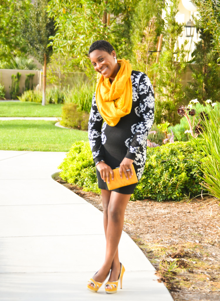 Ross Dress For Less sweater dress & scarf