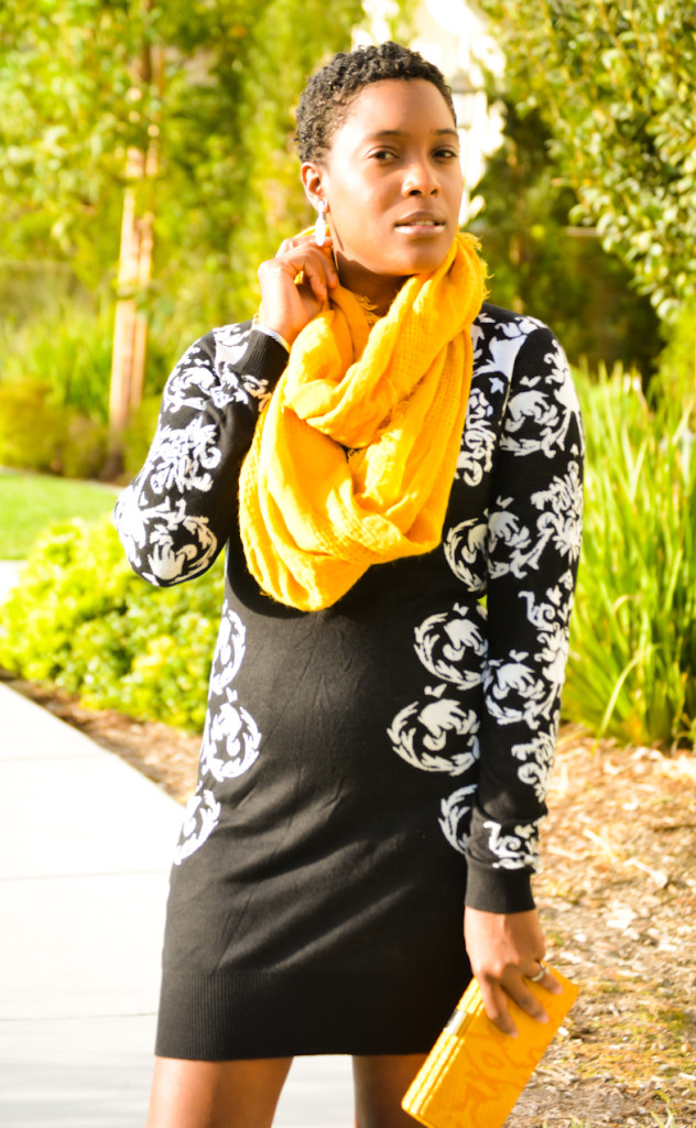 Ross Dress For Less sweater dress & scarf