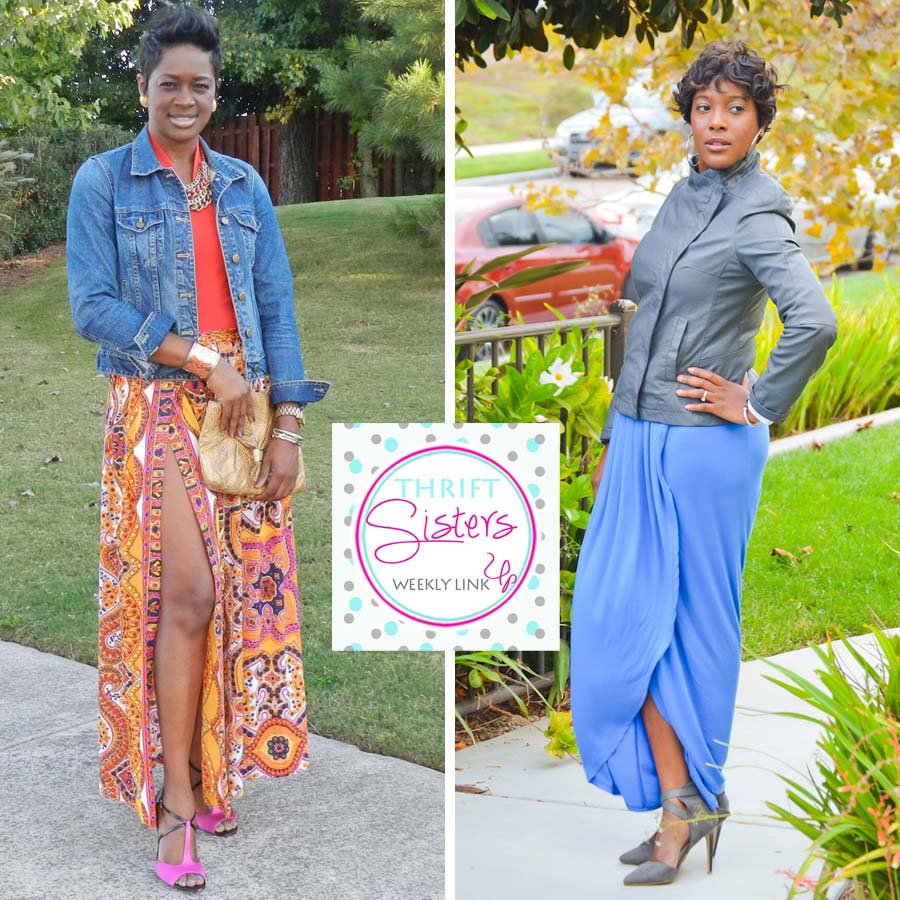 maxi skirt - thrift sisters link up