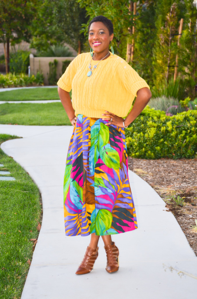 Thrift Sisters Link Up - bold print