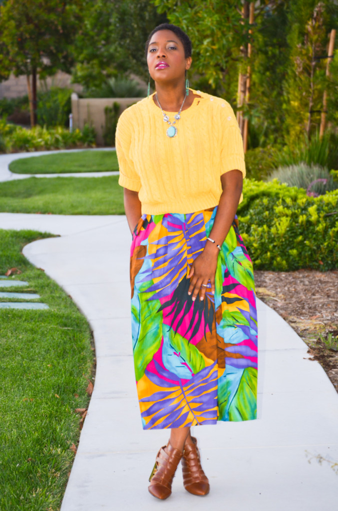Thrift Sisters Link Up - bold print