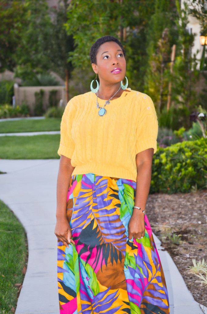 Thrift Sisters Link Up - bold print