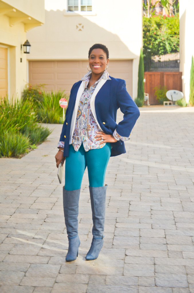 fall layering and over the knee boots - thrifting diva