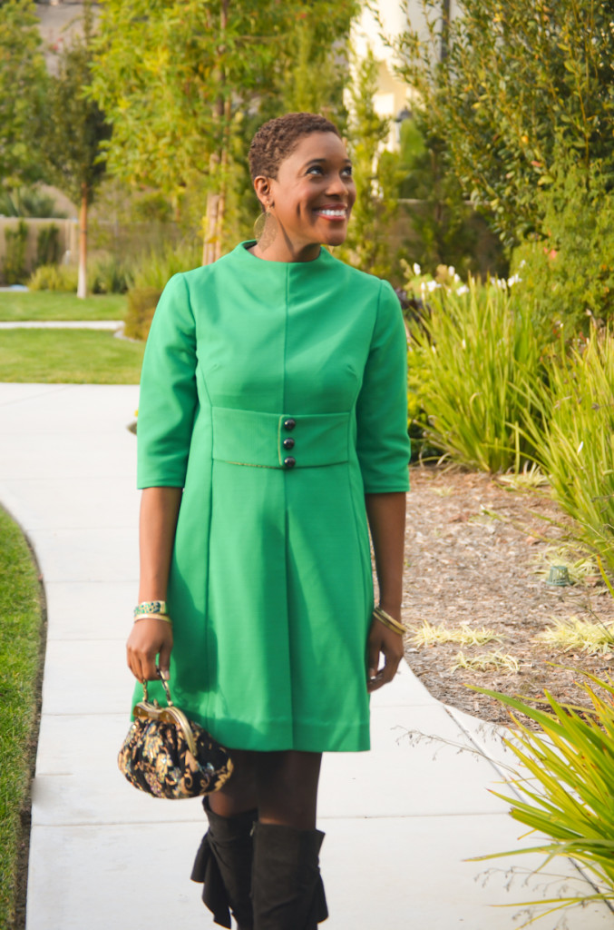 Mod Fashion, Green Dress - Thrifting Diva