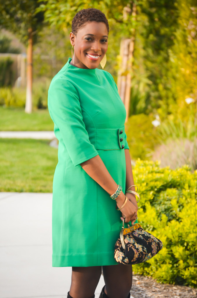 Mod Fashion, Green Dress - Thrifting Diva