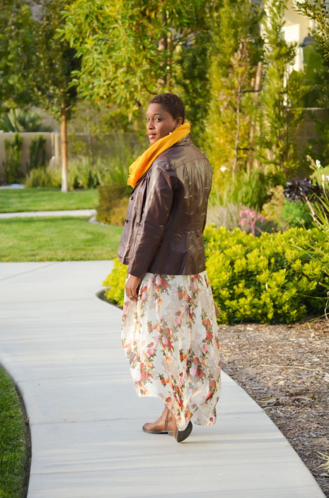 summer dress & leather jacket - Thrifting Diva