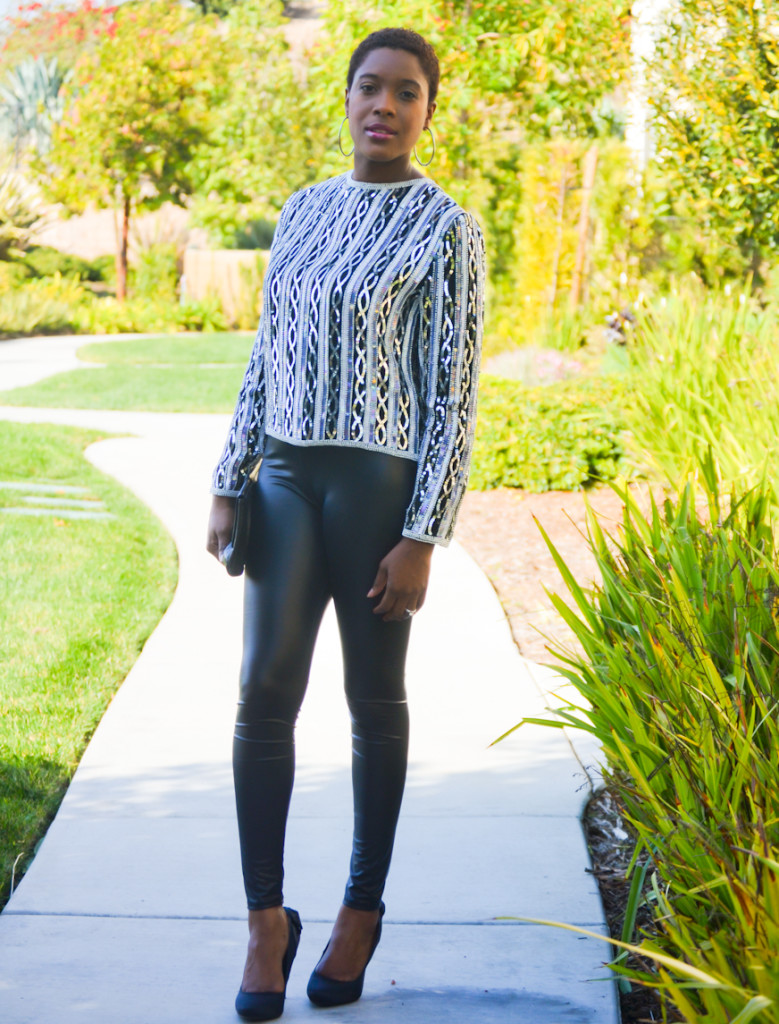 thrifted open back sequin top - Thrifting Diva