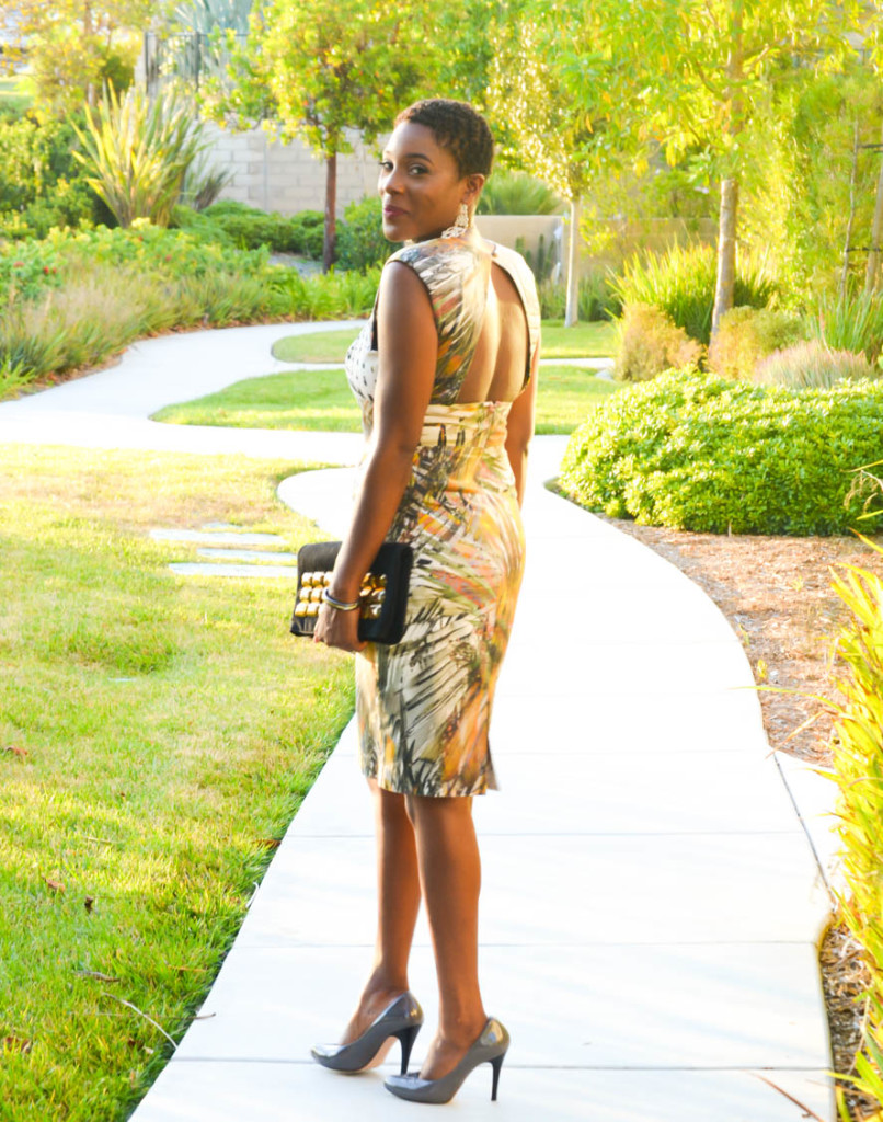 Black Halo dress at consignment shop - Thrifting Diva