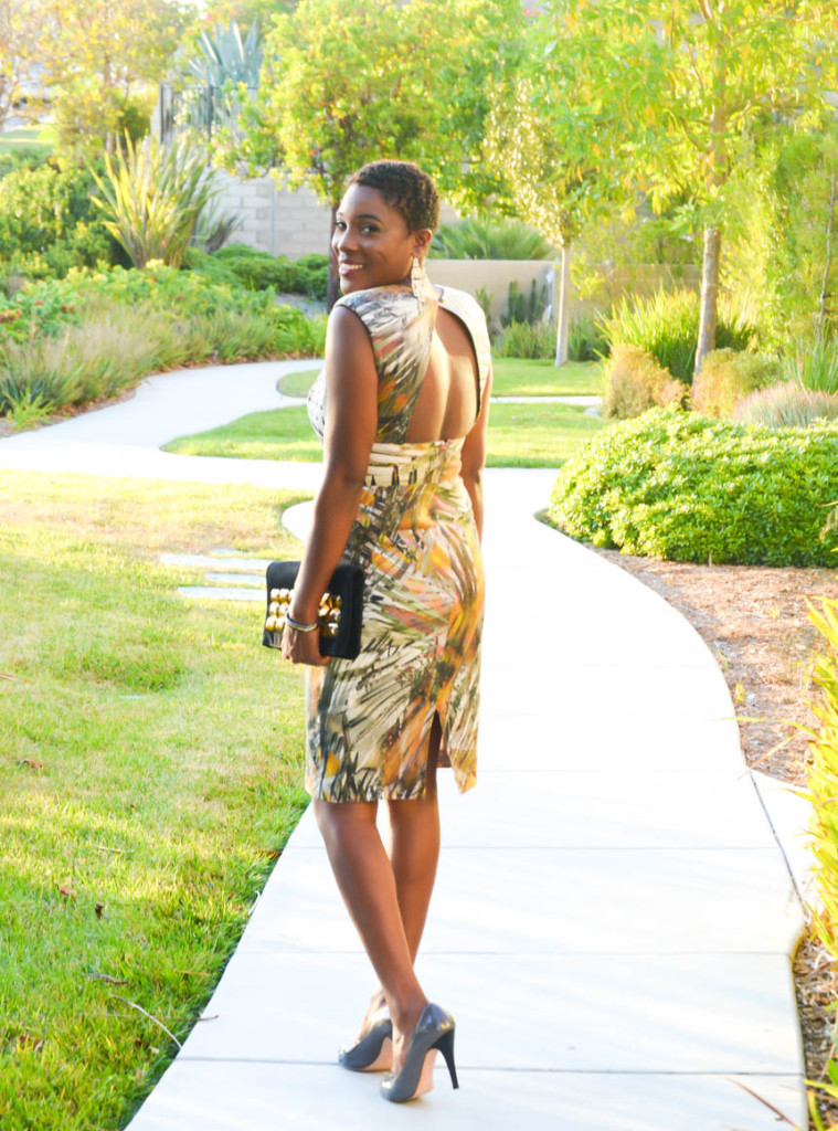 Black Halo dress at consignment shop - Thrifting Diva