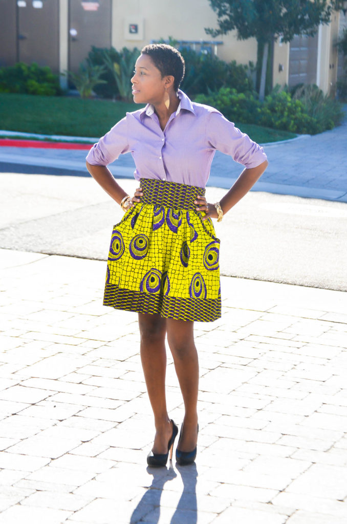 High Waisted Ankara Skirt - thrifting diva