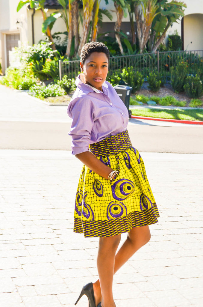 High Waisted Ankara Skirt - Thrifting Diva