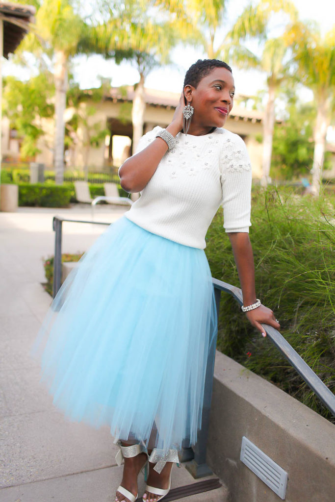 Tulle Skirt for Holiday Party - Thrifting Diva