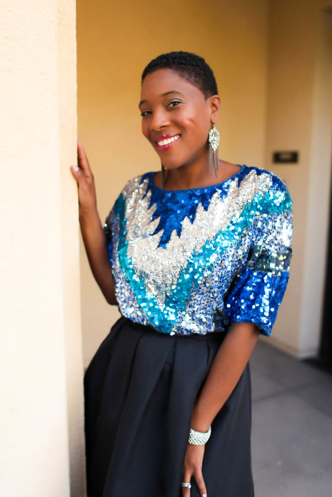 Sequins and Full Skirt - Thrifting Diva