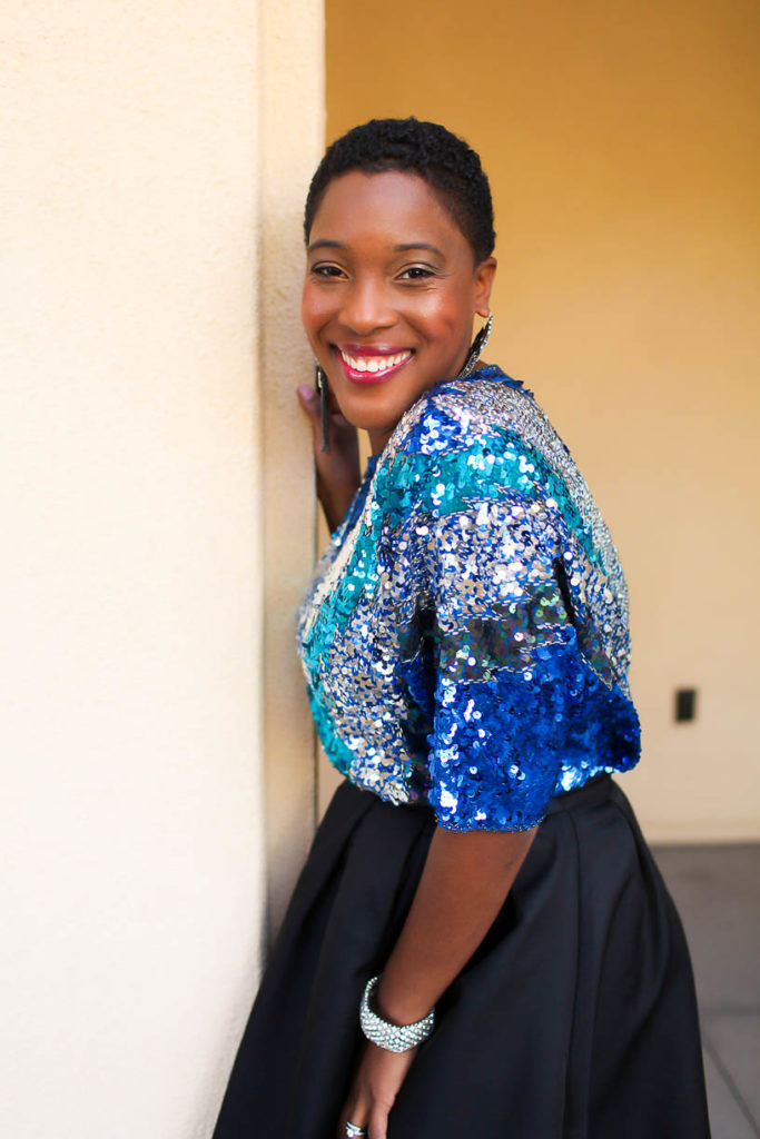 Sequins and Full Skirt - Thrifting Diva