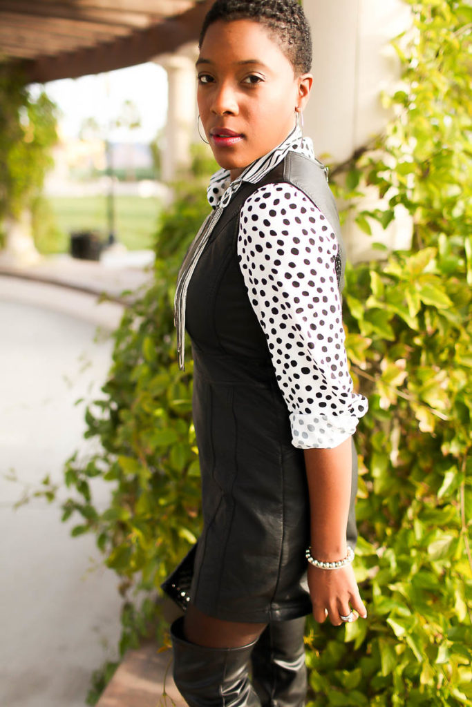Faux Leather Dress - Thrifting Diva