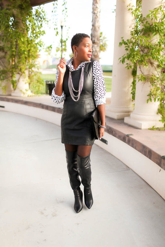 Faux Leather Dress - Thrifting Diva