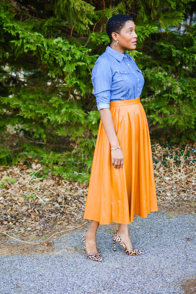 Season Transition Fashion + Midi Skirt