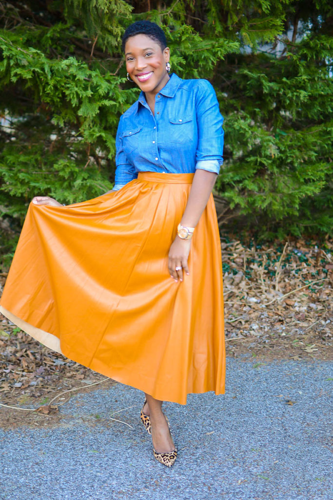 Season Transition Fashion + Midi Skirt