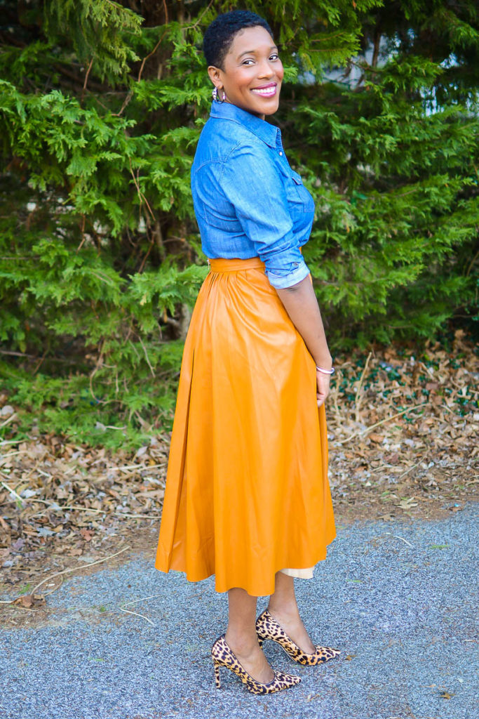 Season Transition Fashion + Midi Skirt