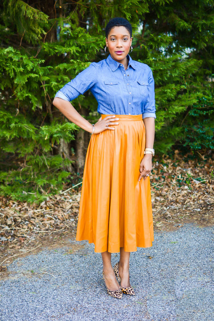 Season Transition Fashion + Midi Skirt