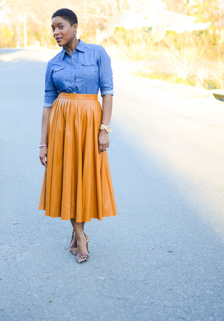 Season Transition Fashion + Midi Skirt