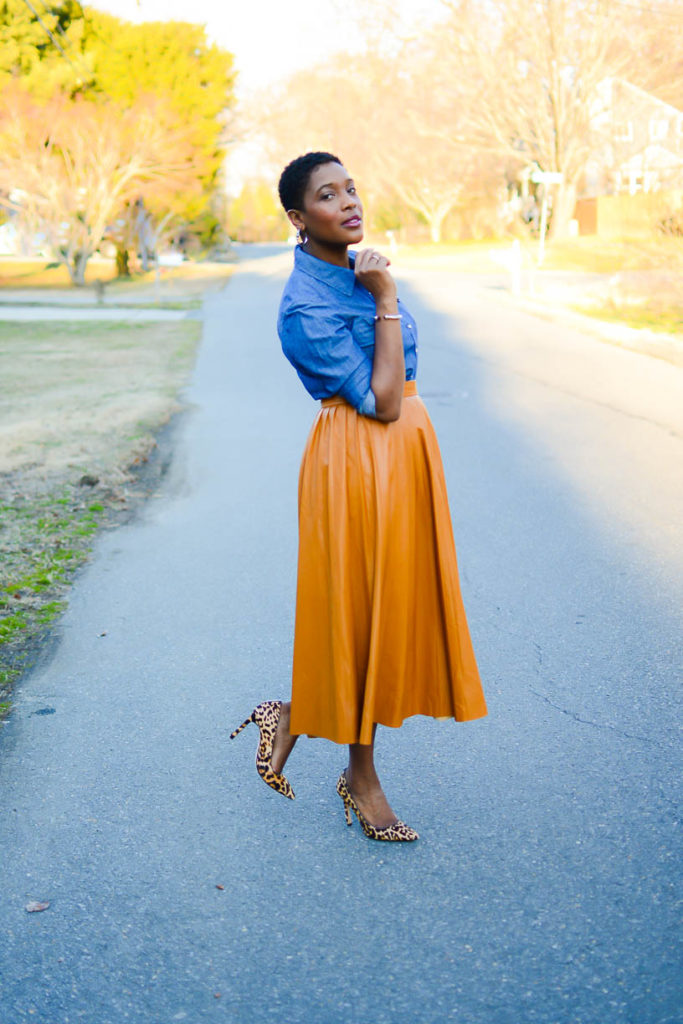 Season Transition Fashion + Midi Skirt