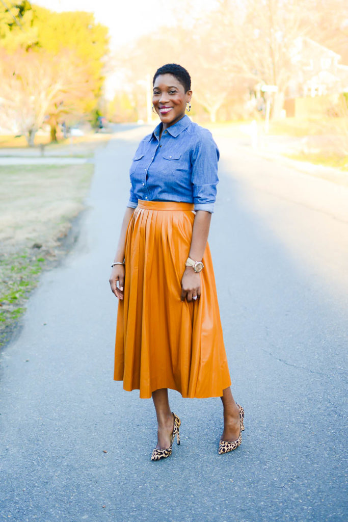 Season Transition Fashion + Midi Skirt