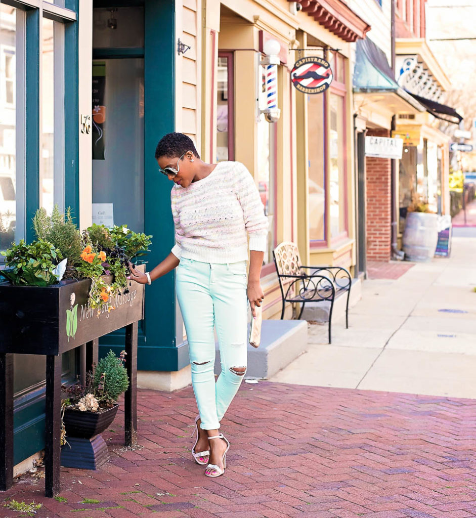 Mint Skinny Jeans - Thrifting Diva
