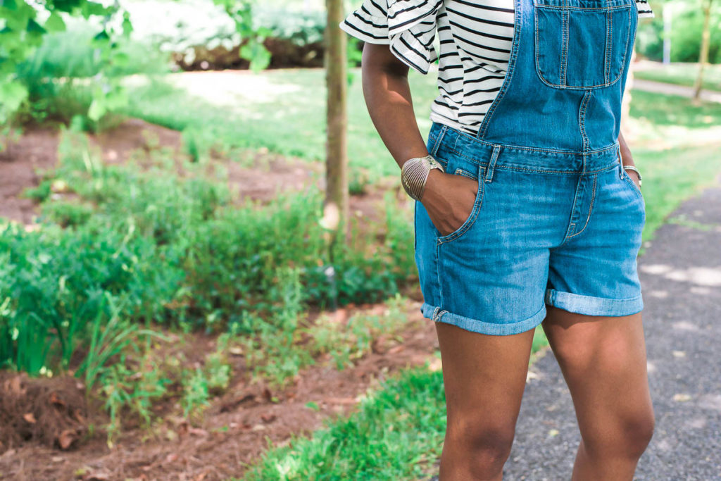 Denim Overall Shorts - Thrifting Diva
