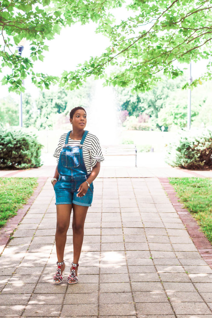 Denim Overall Shorts - Thrifting Diva