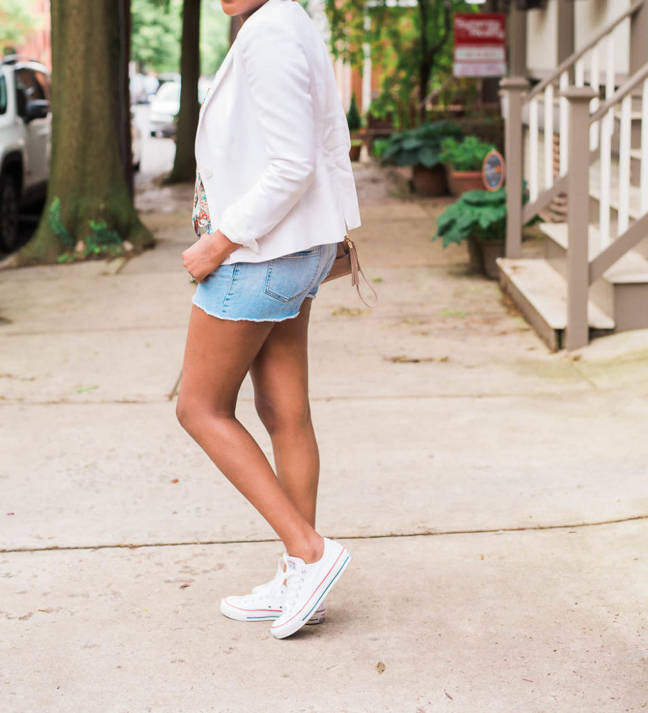 Denim Shorts As Fall Fashion - Thrifting Diva