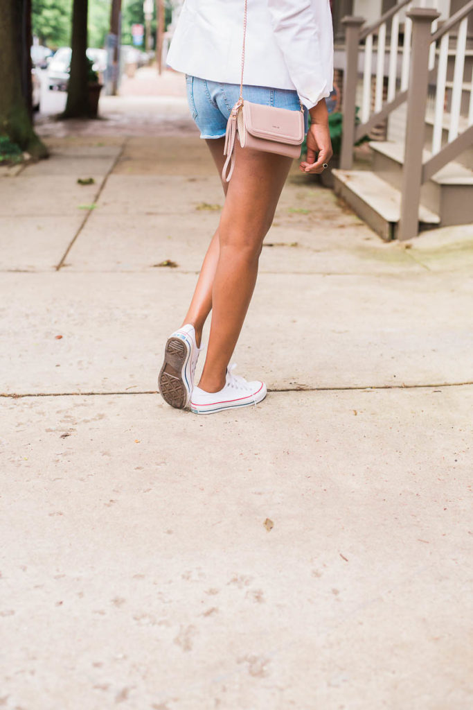 Denim Shorts As Fall Fashion - Thrifting Diva