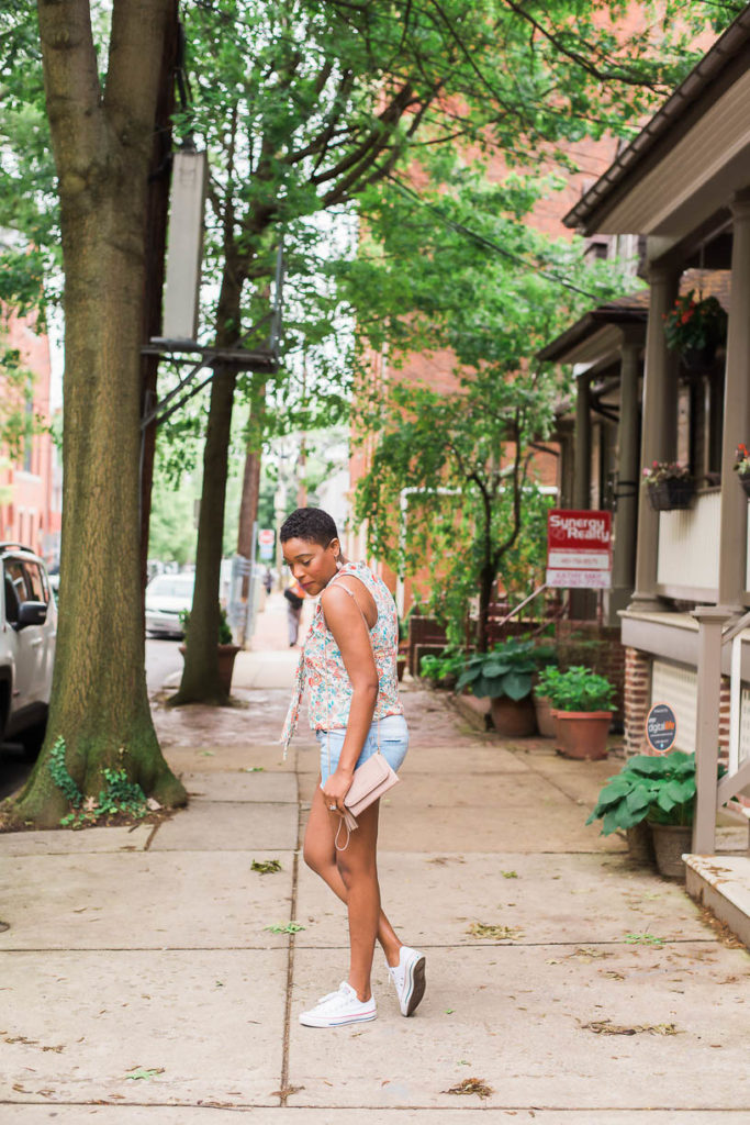 Denim Shorts As Fall Fashion - Thrifting Diva